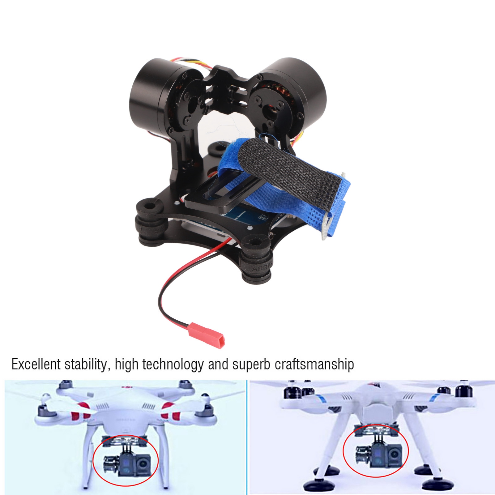 Drone Gimbal For Gopro - Bezszczotkowy gimbal do kamery, metalowa płyta